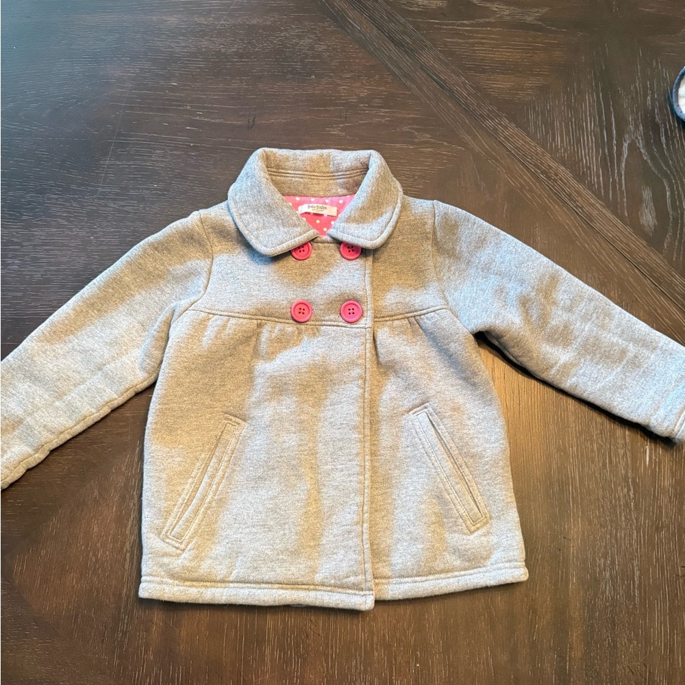 Baby Boden gray peacoat Jacket Size 2-3 years